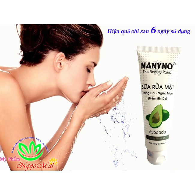 Sữa rửa mặt sáng da - Ngừa mụn - Mềm mịn da NANYNO