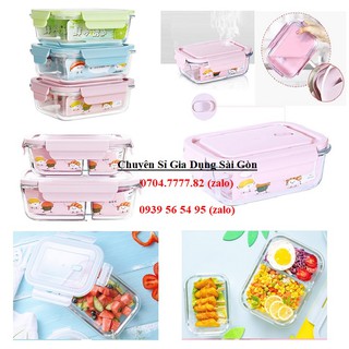 hộp cơm thủy tinh 410ml - hộp cơm thủy tinh