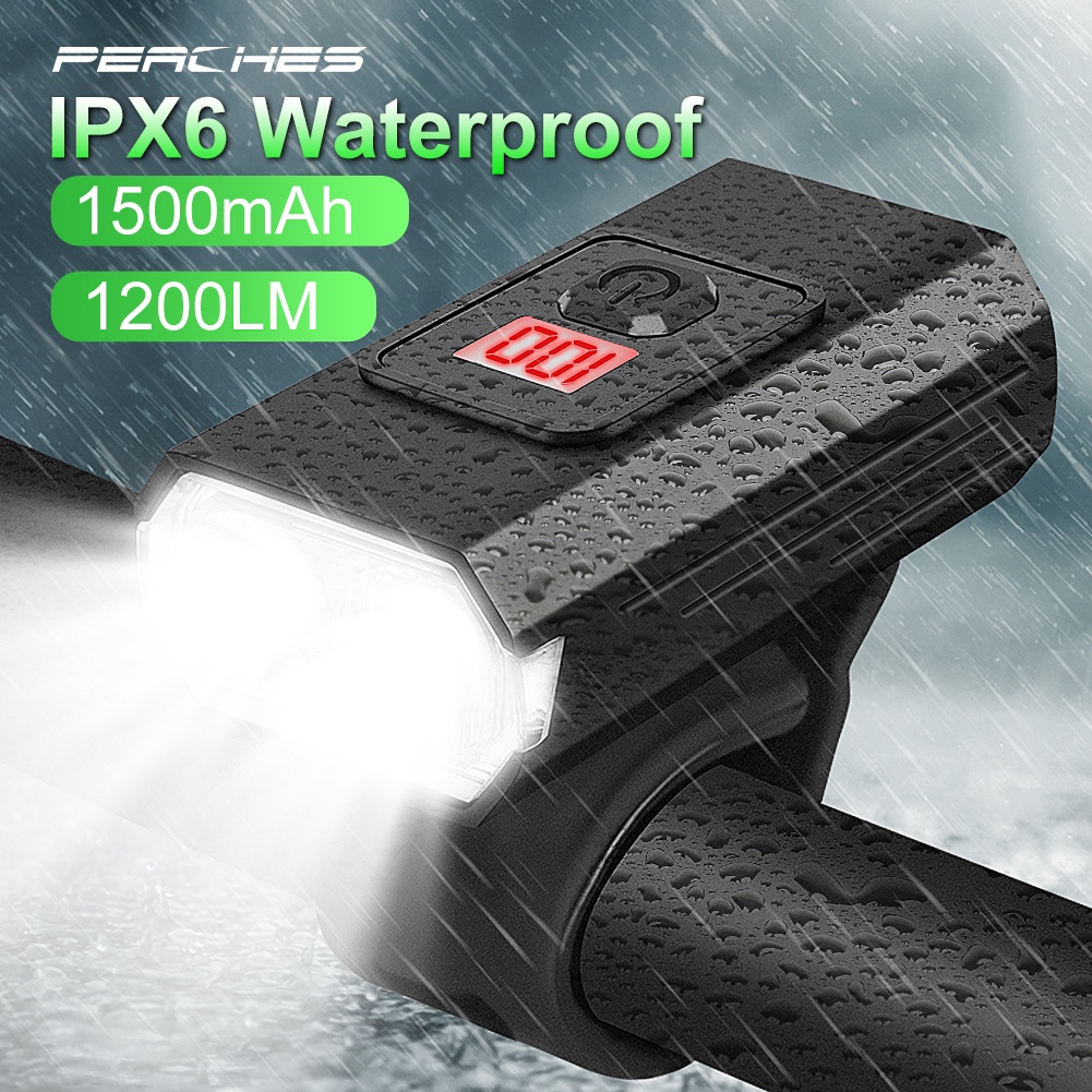 Đèn Pha T6 1200LM LED IPX7 Chống Thấm Nước Kèm Sạc USB Tiện Dụng Cho Xe Đạp Địa Hình