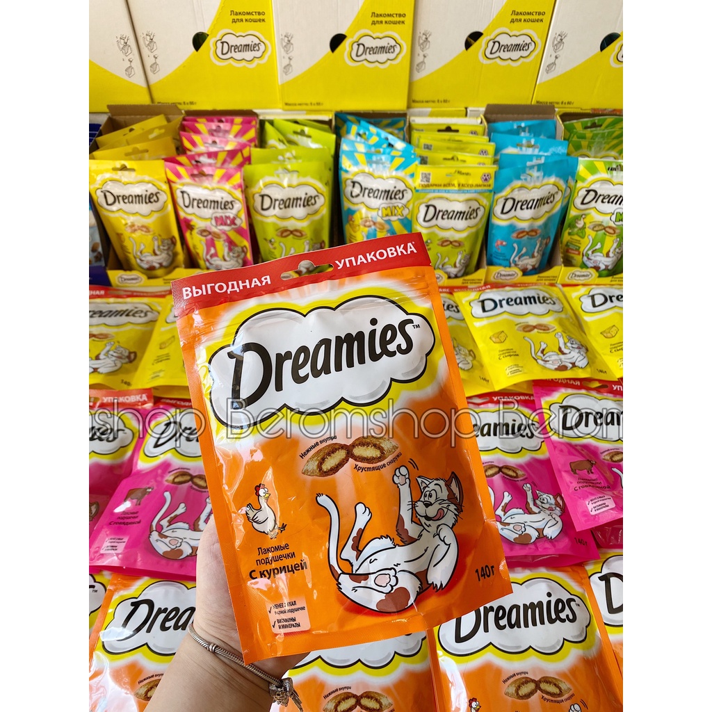 HẠT DINH DƯỠNG DREAMIES CHO MÈO 140G NHIỀU VỊ NHẬP NGA GIÁ CỰC RẺ