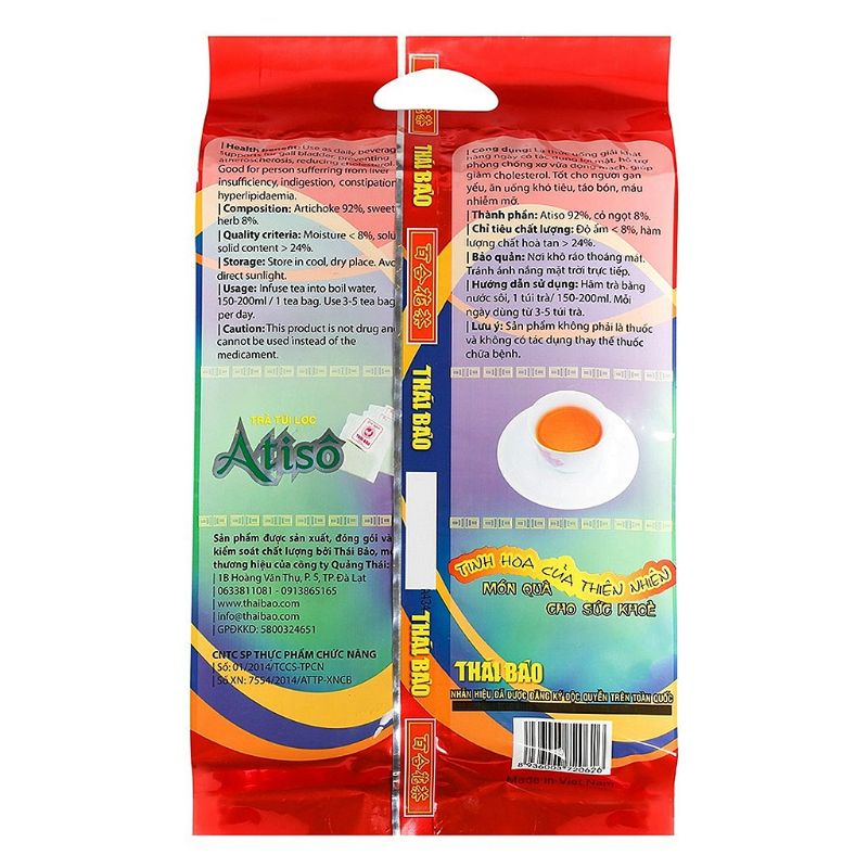 TRÀ ATISO TÚI LỌC THÁI BẢO .