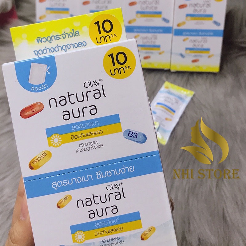 Kem dưỡng da OLAY Natural White Aura chống nắng mờ thâm nám tàn nhang cấp ẩm đều màu da thái lan