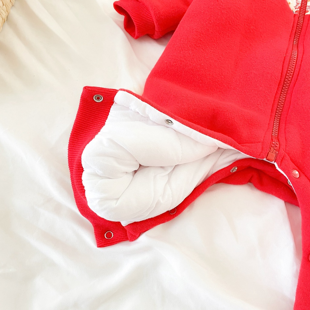 Sanlutoz Baby Girls Winter Rompers Cotton Long Sleeve Hooded