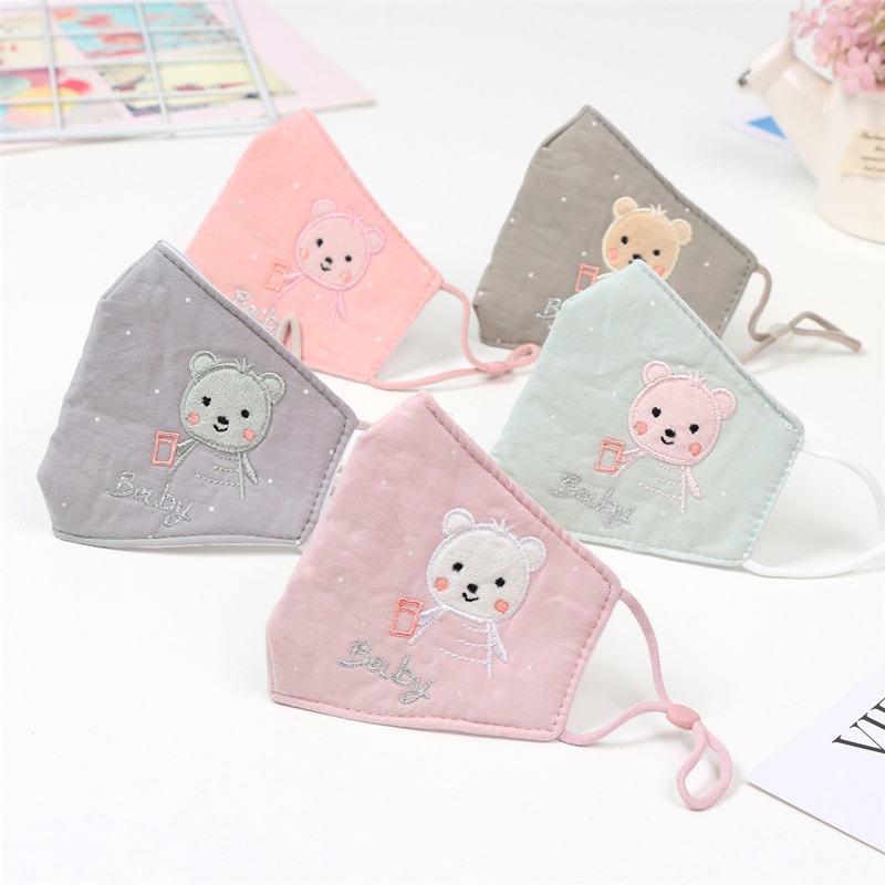 Khẩu Trang Chống Bụi Thoáng Khí Có Thể Tái Sử Dụng Thiết Kế Hoạt Hình Dễ Thương Cho Trẻ Em 1-4 Tuổi