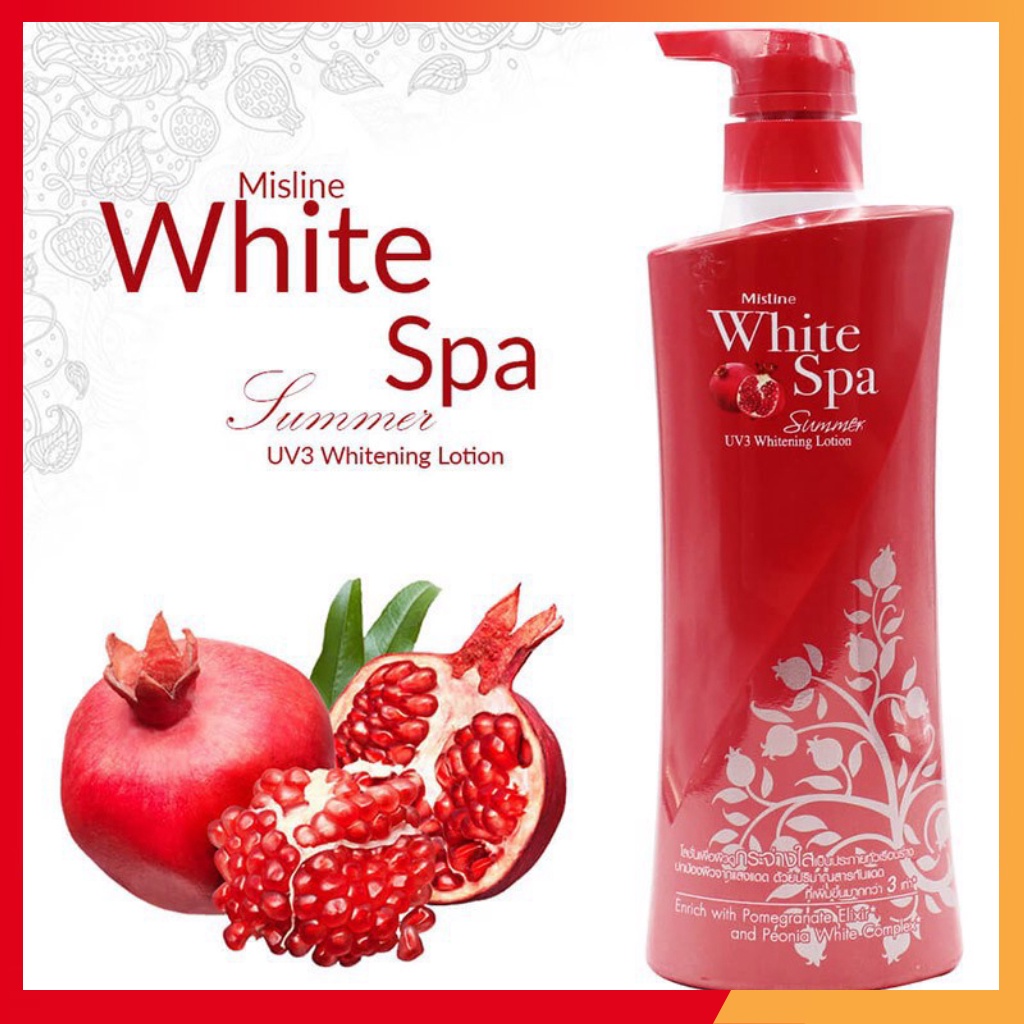 Dưỡng Thể Trắng Da Và Chống Lão Hóa Tinh Chất Lựu Đỏ White Spa Mistine 400ml Thái Lan