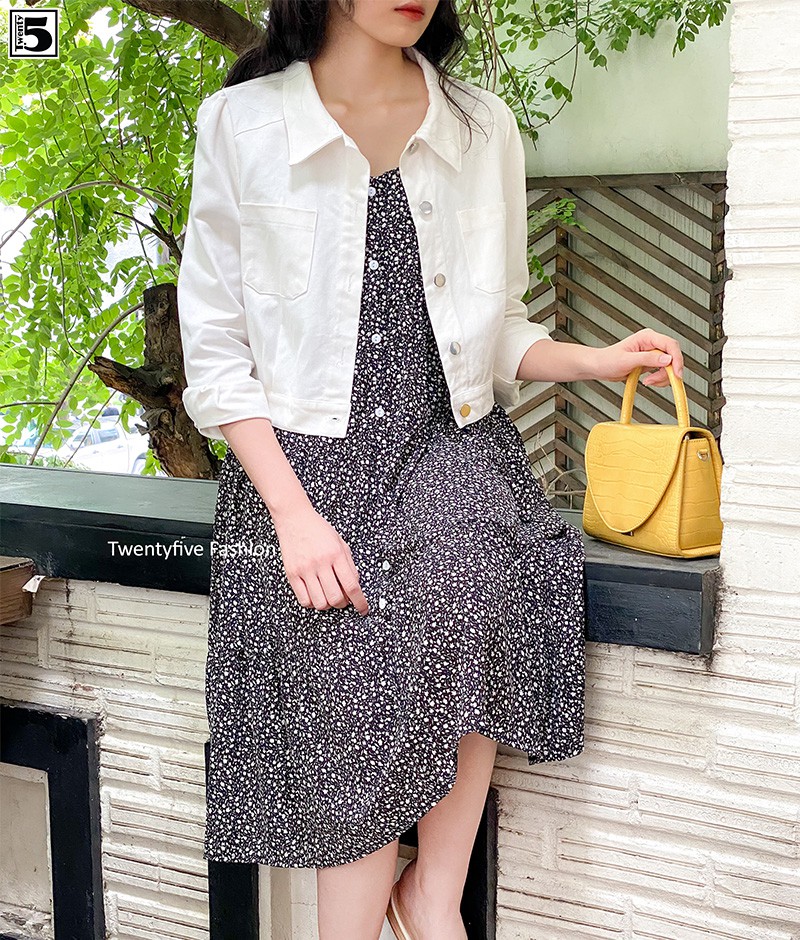 Áo khoác kaki nữ, túi ốp, tay dài Twentyfive TK5