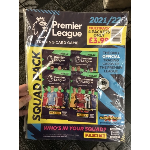 4 PACK THẺ CẦU THỦ PANINI PREMIER LEAGUE 21/22