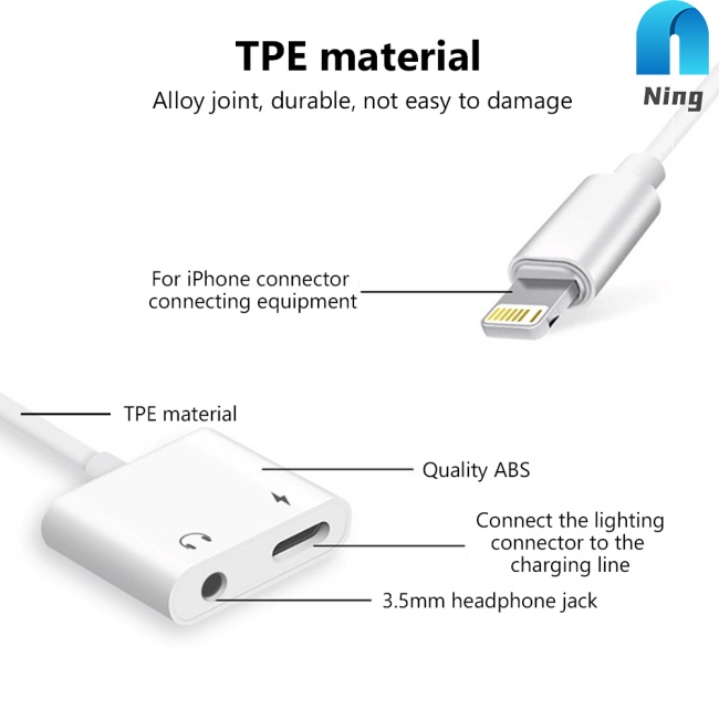Cáp Chuyển Đổi Âm Thanh Jack Cắm 3.5mm Cho Iphone