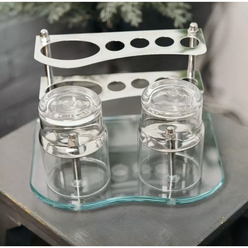 Kệ đựng ly, bàn chải, kem đánh răng Inox 304 Cao Cấp