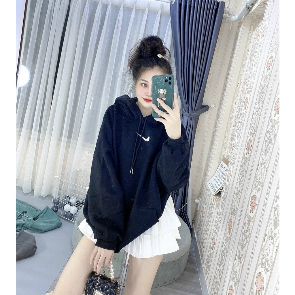 Áo khoác nỉ  Áo khoác hoodie nam nữ đẹp form rộng Unisex chất nỉ quảng châu 2 lớp dày dặn - LUXCY