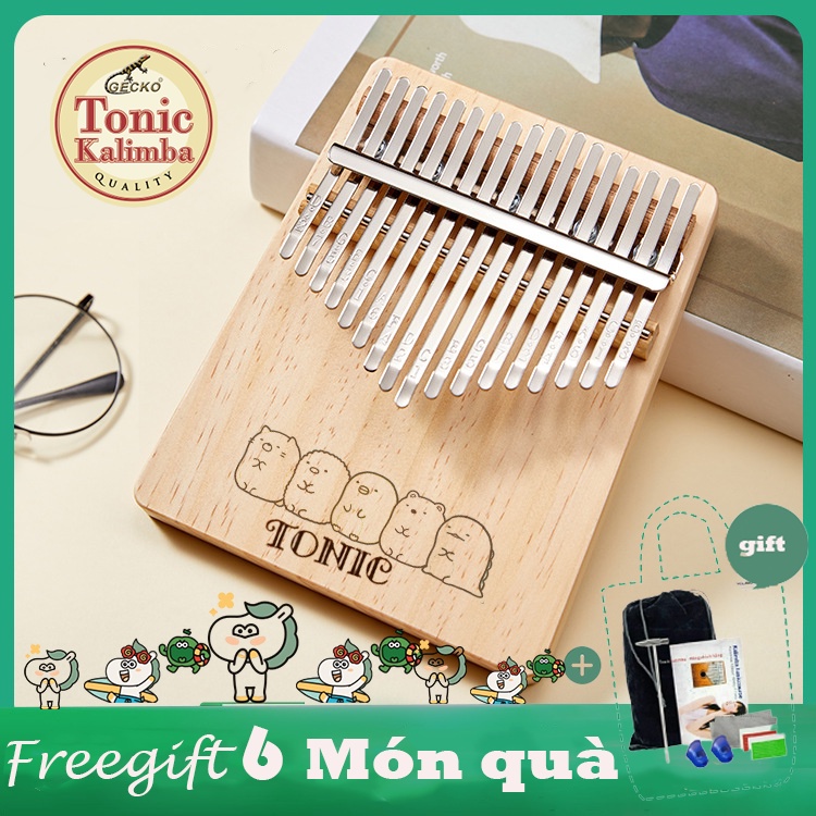 [ Tặng 6 loại phụ kiện đầy đủ] Đàn kalimba gỗ Pinewood Hinoki 17 phím cao cấp Tonic- Hàng chính hãng