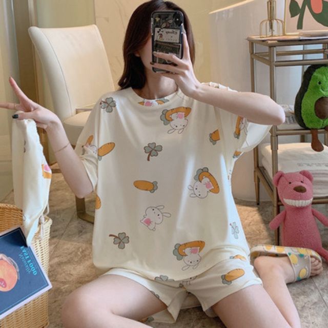Bộ thun cộc tay icon zoo cute