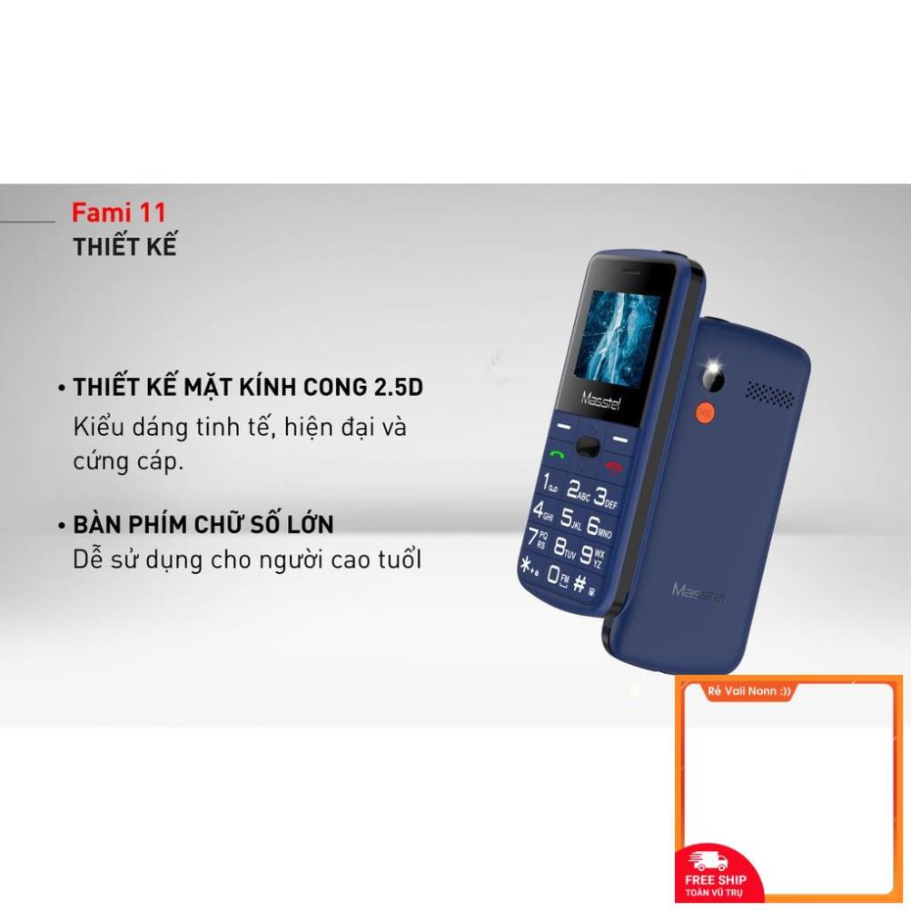 uy76 Điện Thoại Masstel Fami 11 Hàng Mới Nguyên Hộp - Bảo Hành chính hãng