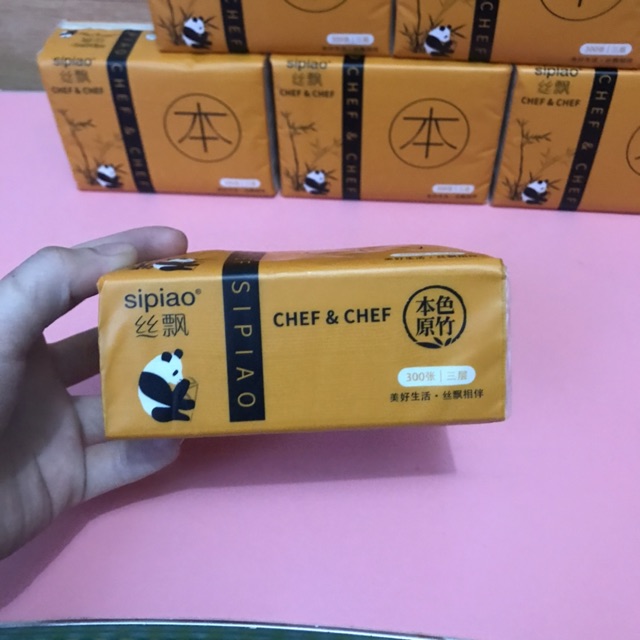 Khăn giấy Tre cao cấp SIPIAO 300 tờ mỗi gói