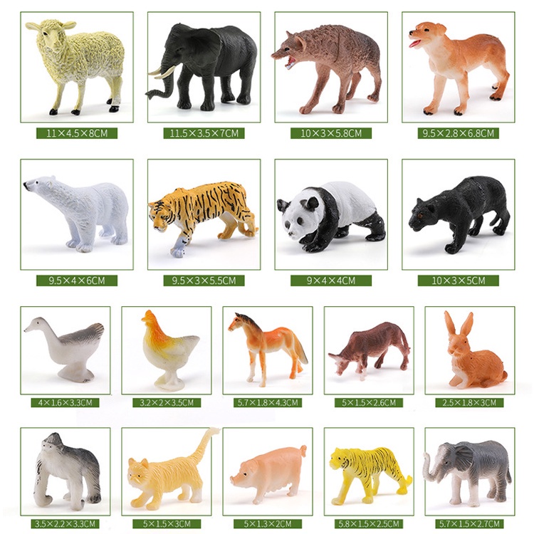 Bộ Động Vật 58 Chi Tiết, Thùng Động Vật Mô Hình Thú, Đồ Chơi Con Vật Mô Phỏng Hình Thú Bằng Nhựa Cao Cấp Cho Bé