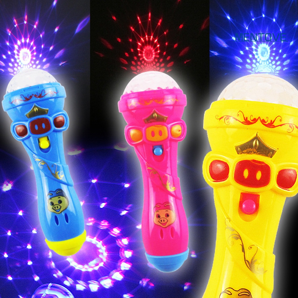 Micro Đồ Chơi Hát Karaoke Có Đèn Cho Bé