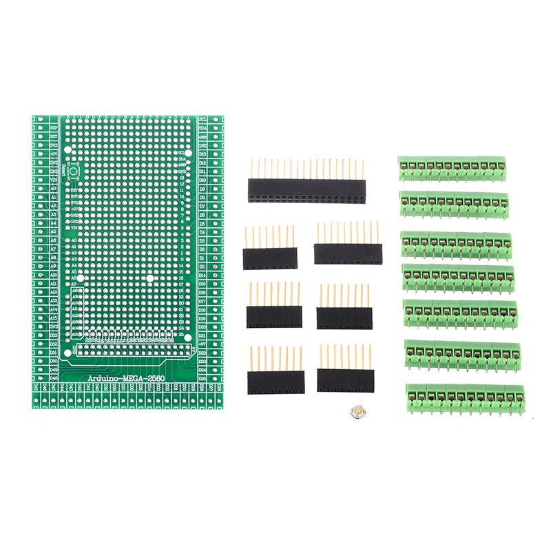 XBVN Double-side PCB Prototype Screw Terminal Block Shield Board Kit For MEGA-2560