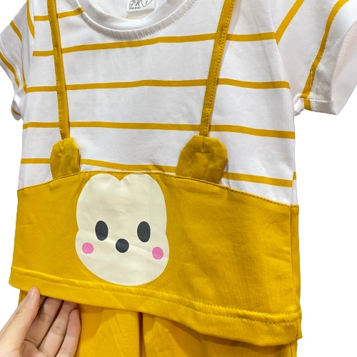 Bộ thun short Bé Gái giả yếm siêu cưng (10-18kg)