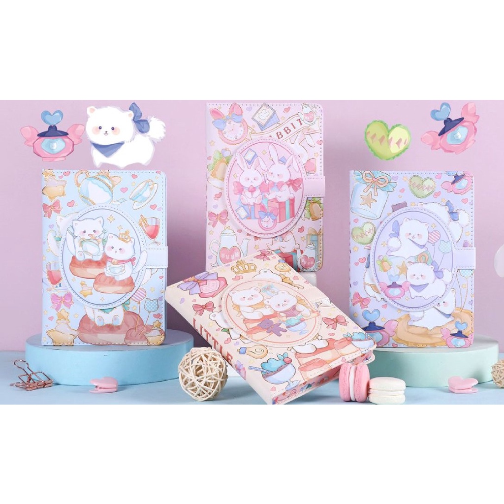 Sổ tay A5 - Da Pu - ánh kim - hoạt hình anime - 128mm x 185mm