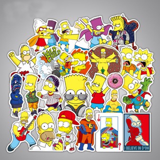 Bộ 50 Hình Dán Sticker Simpson Hình Dán Hoạt Hình