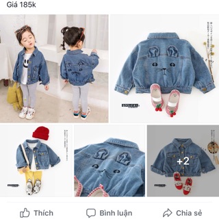 Áo khoác jean cho bé gái
