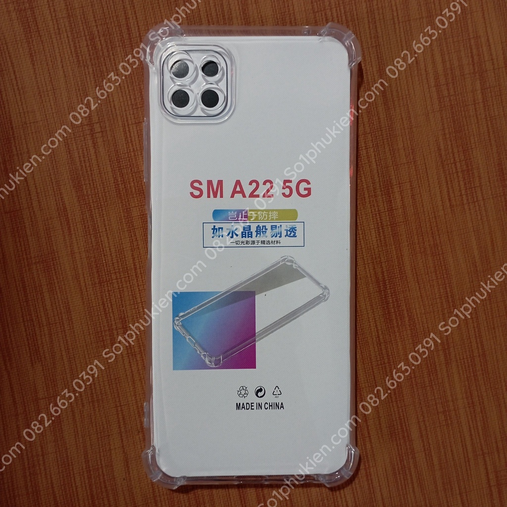 Ốp lưng Samsung A22 5G dẻo trong cao cấp có viền bảo vệ camera, chống sốc