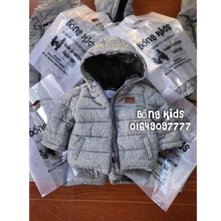 Áo Phao Bé Trau Lót Nhung Muối Tiêu Kiabi 3-6kg