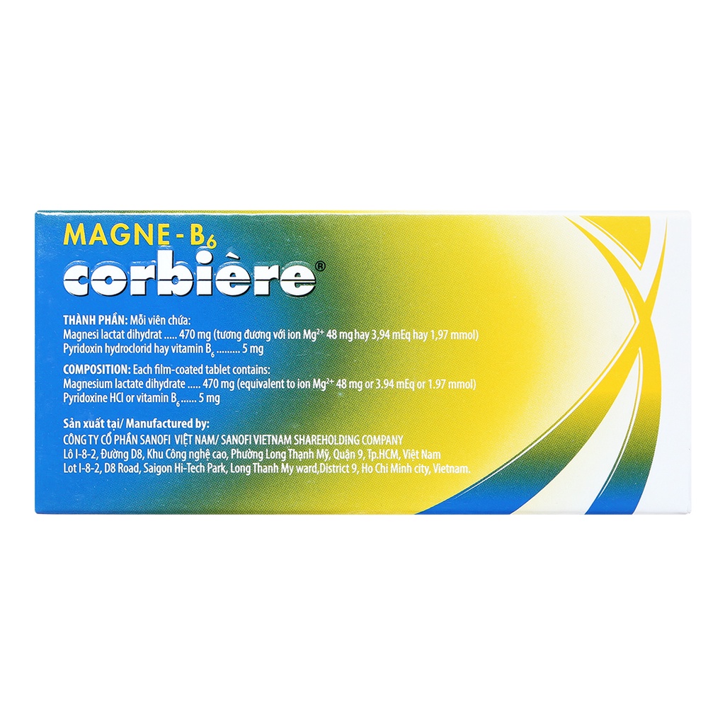 Magne B6 Corbiere bổ sung Magie và vitamin B6- Đông Anh Pharmart