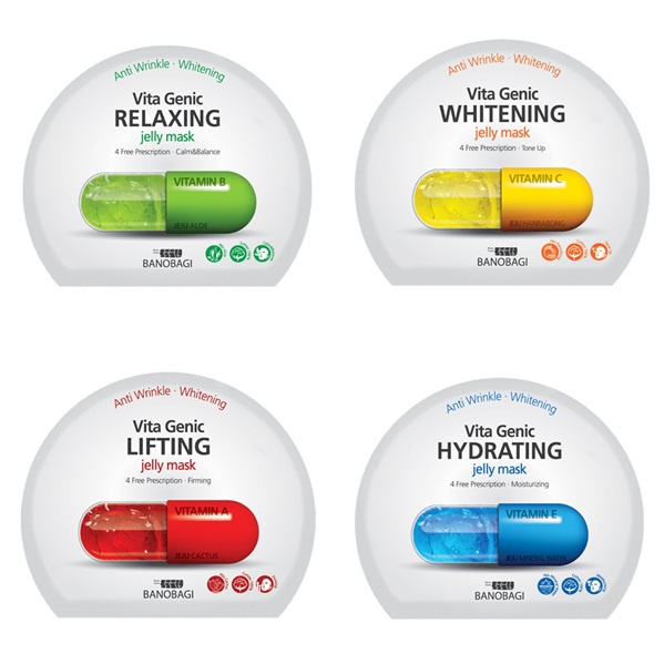 Mặt Nạ BNBG Vita Genic Jelly Mask XANH LÁ, XANH DƯƠNG, ĐỎ, VÀNG (1 HỘP)