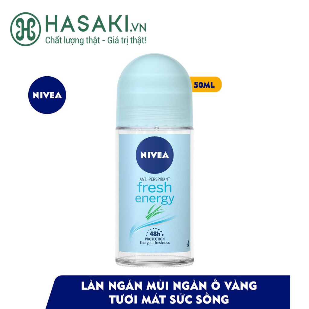 Lăn Khử Mùi Nivea Tươi Mát Mịn Màng Energy Fresh 50ml