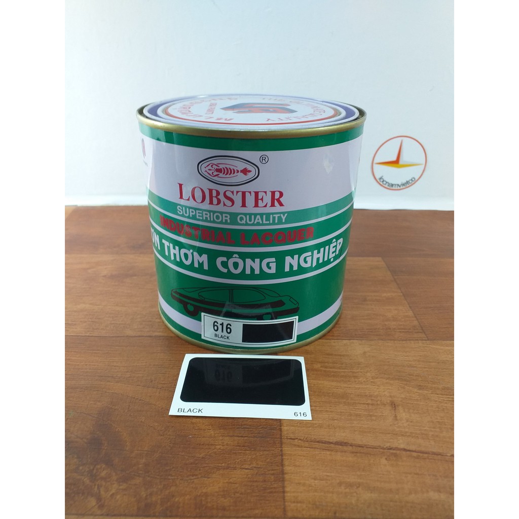 Sơn thơm công nghiệp Lobster màu đen Bóng 616- 800ml