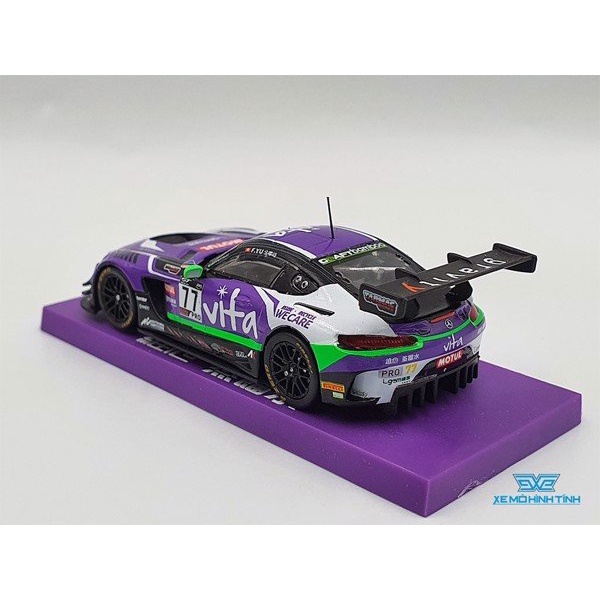 Xe Mô Hình Mercedes-AMG GT3 Tỉ lệ 1:64 Hãng sản xuất Tarmac Works( Tím )