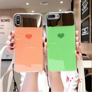 Ốp lưng trái tim tráng gương iphone