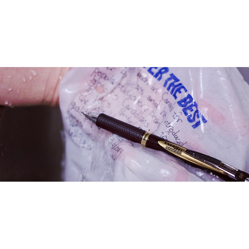 Bút Gel Chống Thấm Nước Pentel Energel Permanent 0.5/0.7mm - BLP75/7 | Mực Chống Thấm Nước