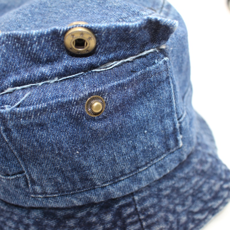 Mũ Bucket Stussy Denim Thời Trang Hè Hip Hop Unisex Mũ Chống Nắng