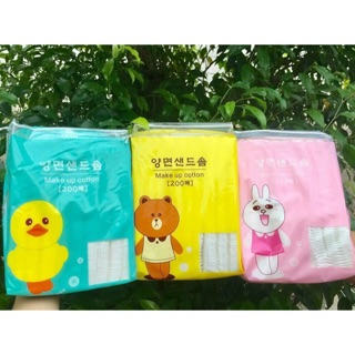 BÔNG TẨY TRANG 200 MIẾNG MUJI GẤU VỊT THỎ