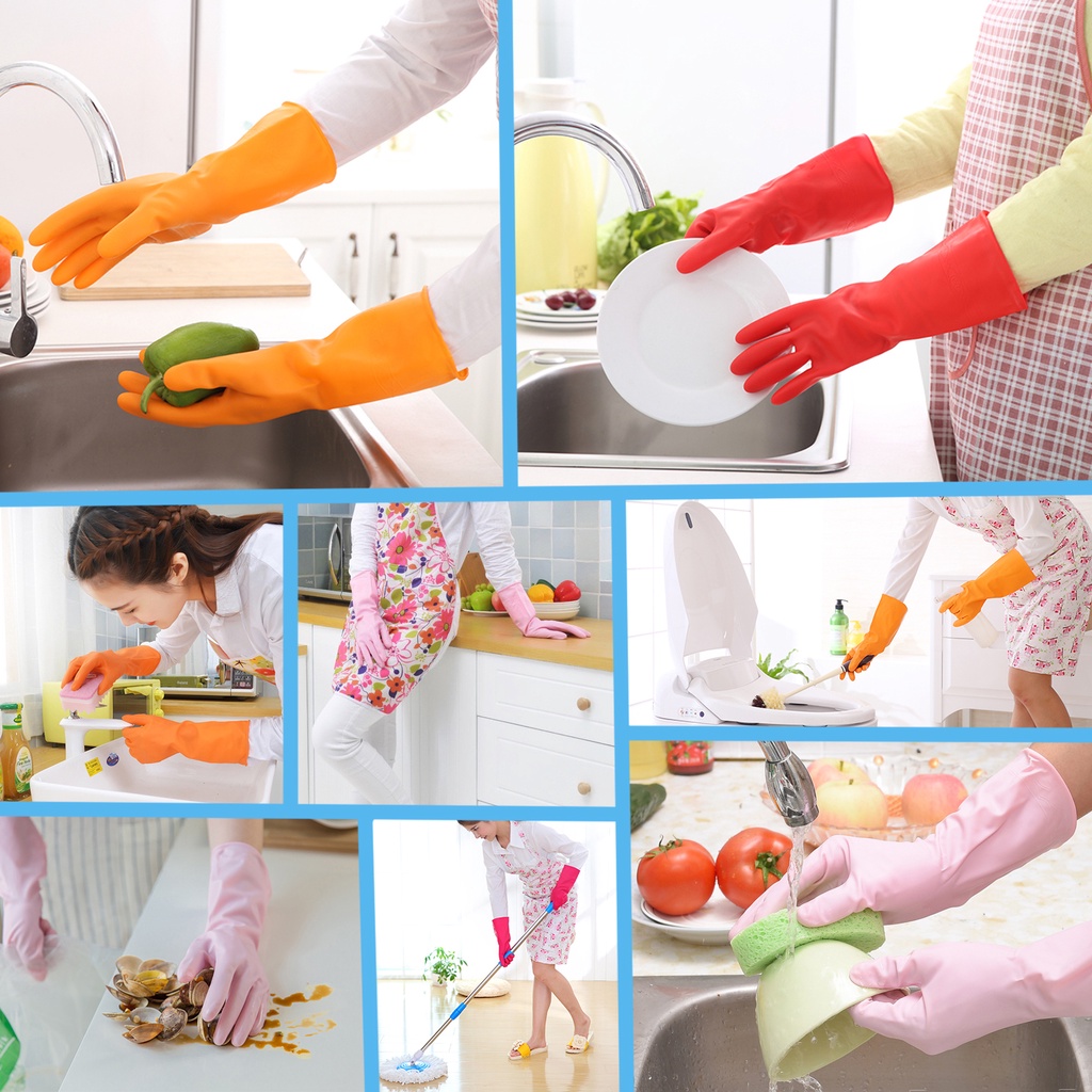 1 Đôi Găng Tay Silicone Chống Trượt Màu Sắc Ngẫu Nhiên