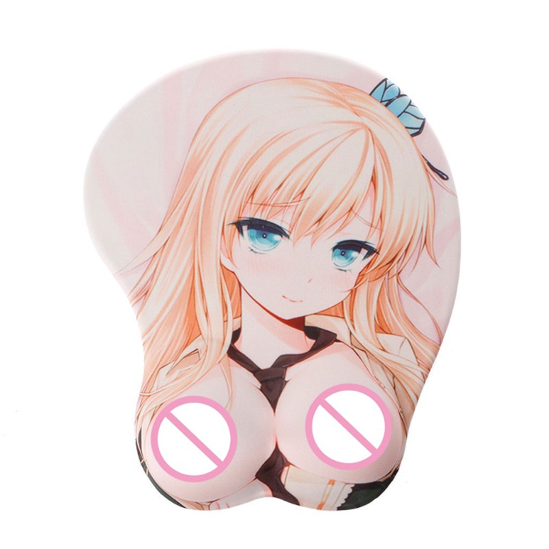 Cartoon Anime 3D Beauty Sexy Chest Silicone Mouse Pad Wrist Rest Support Mat | WebRaoVat - webraovat.net.vn