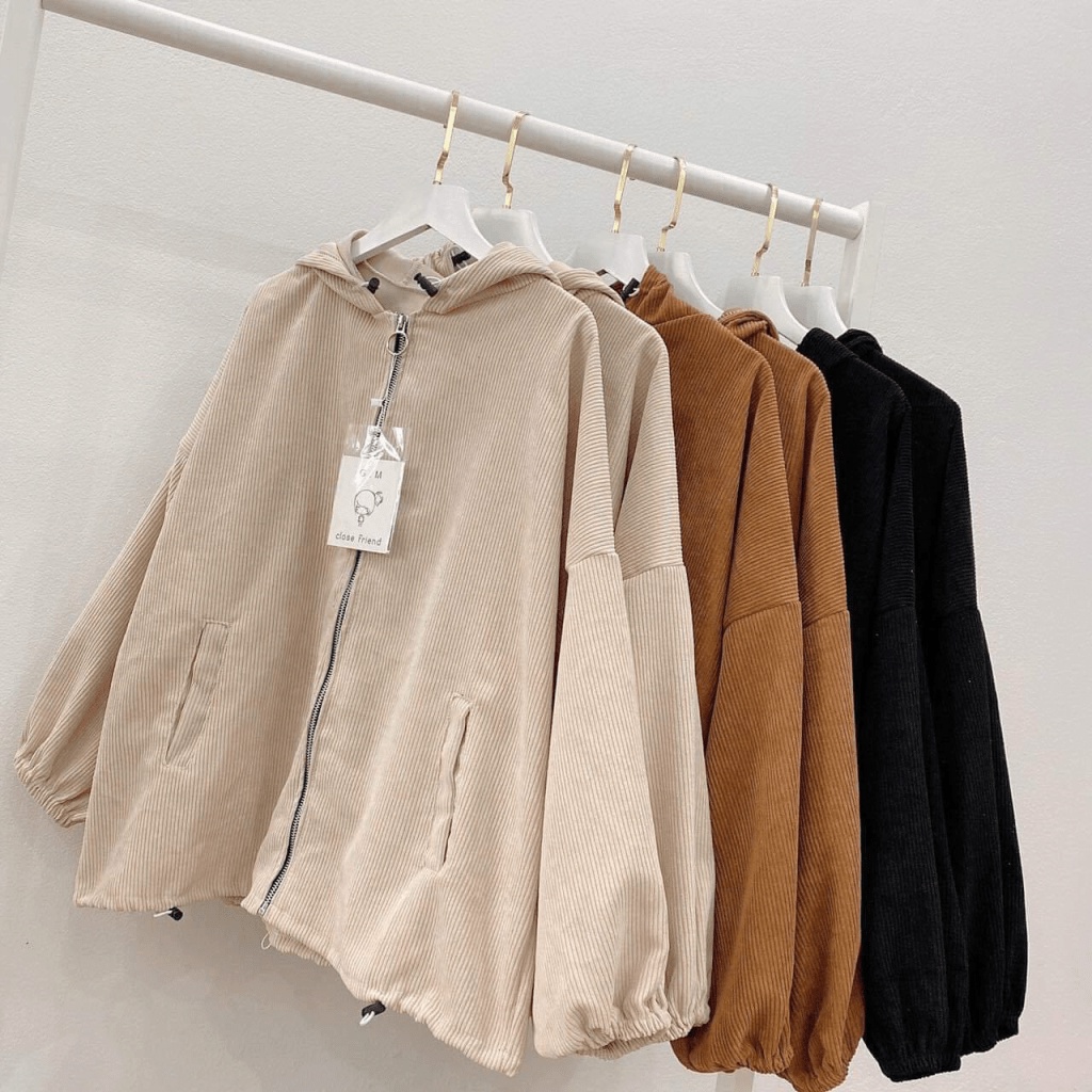 ÁO KHOÁC HOODIE NỮ FORM RỘNG VẢI NHUNG SIÊU ĐẸP THIẾT KẾ DÂY KÉO TÚI TIỆN LỢI - PHONG CÁCH THỜI TRANG - TP [NewUnisex]