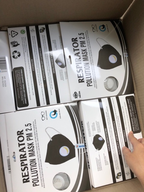 Khẩu trang Khánh An kháng khuẩn 3M, chống khuẩn, PM 2.5- Có van thở- Màu Xám | BigBuy360 - bigbuy360.vn