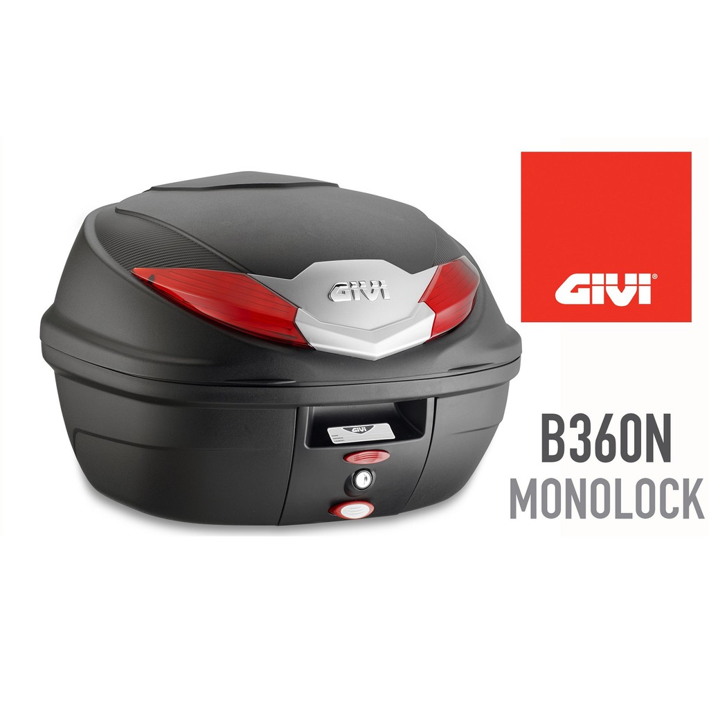 [TIỆN ÍCH] Thùng đựng đồ xe máy Givi B360N 36Lít Monolock System Technology Tặng đế đệm Hàng chính hãng