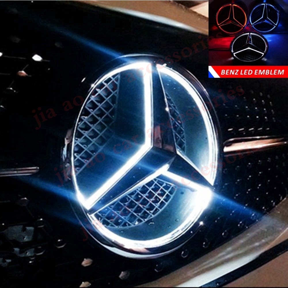 Mới Đèn LED Nhiều Màu Sắc Logo Xe Mercedes Benz A / B / C / CLS / E / GLK