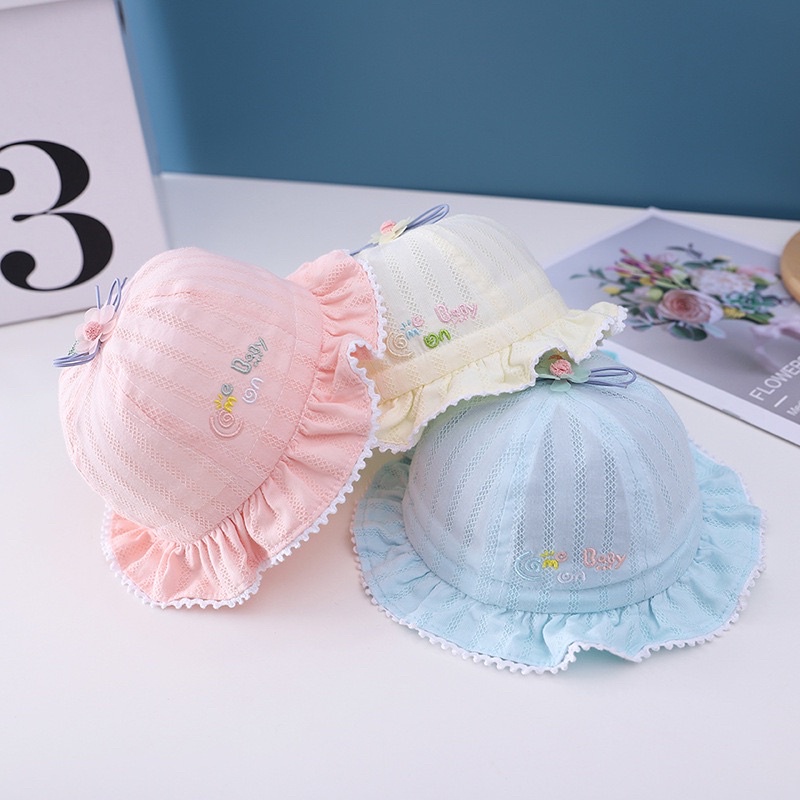 Mũ đính hoa Come on baby siêu xinh cho bé 0 đến 9 tháng