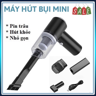 Máy Hụt Bụi Mini Cầm Tay Không Dây Có Đèn LED M02 Dùng Cho Gia Đình Xa Hơi Lực Hút Mạnh Mẽ Công Suất 120W
