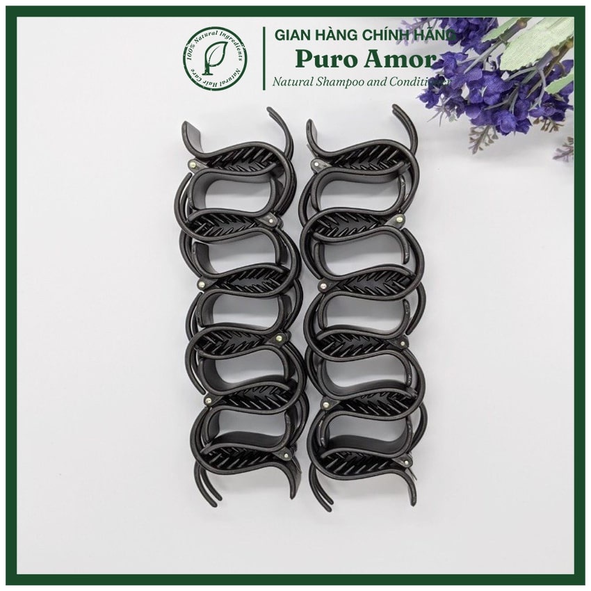 Kẹp tóc càng cua Hàn Quốc màu đen nhám kẹp càng cua 3 răng, 5 răng cao cấp PURO AMOR