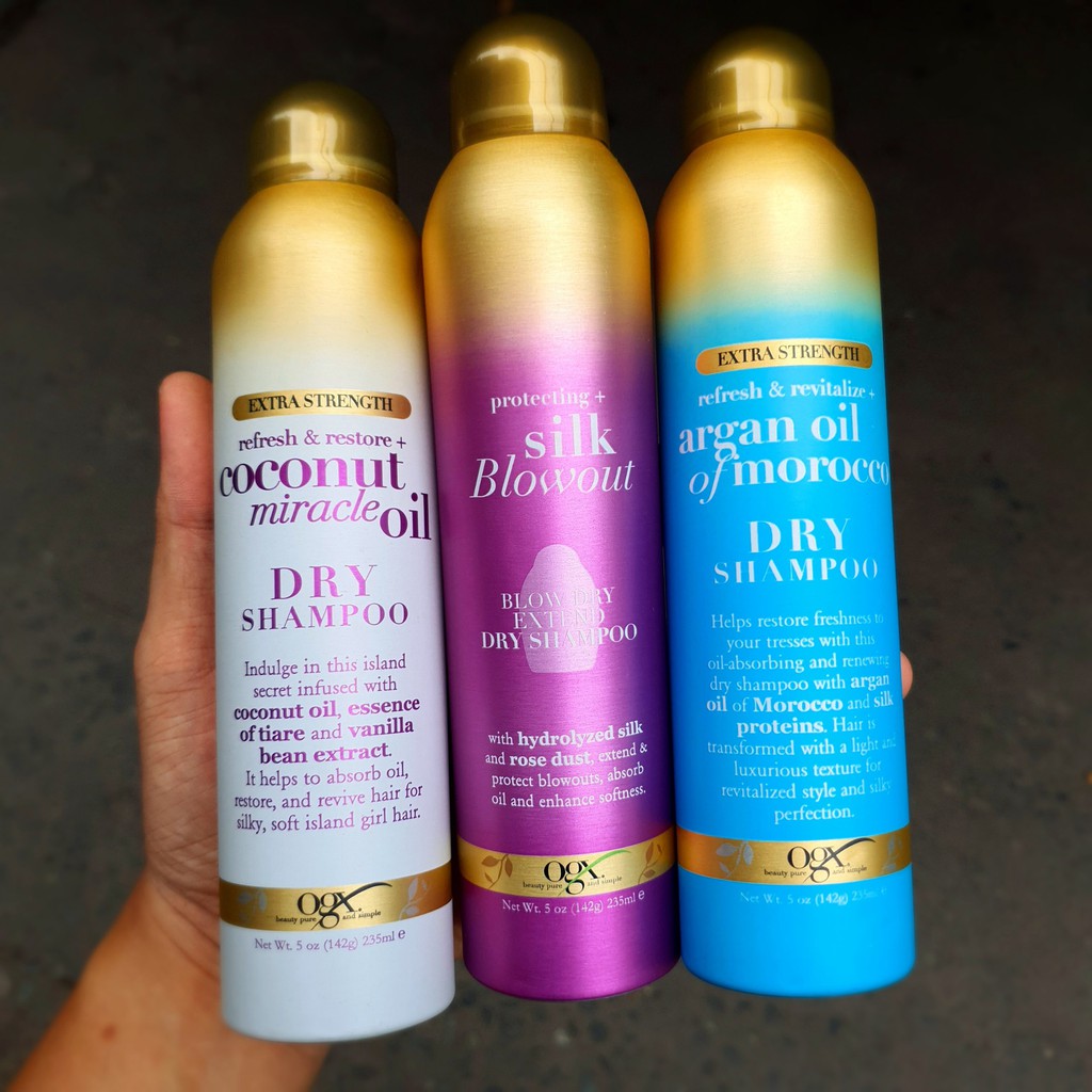 Ogx dry shampoo xịt gội đầu khô - 235ml Hàng Mỹ