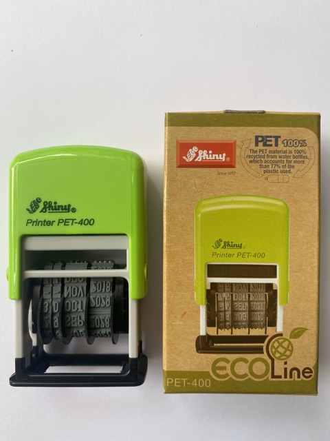 Dấu ngày tháng năm có mực sẵn Shiny PET 400