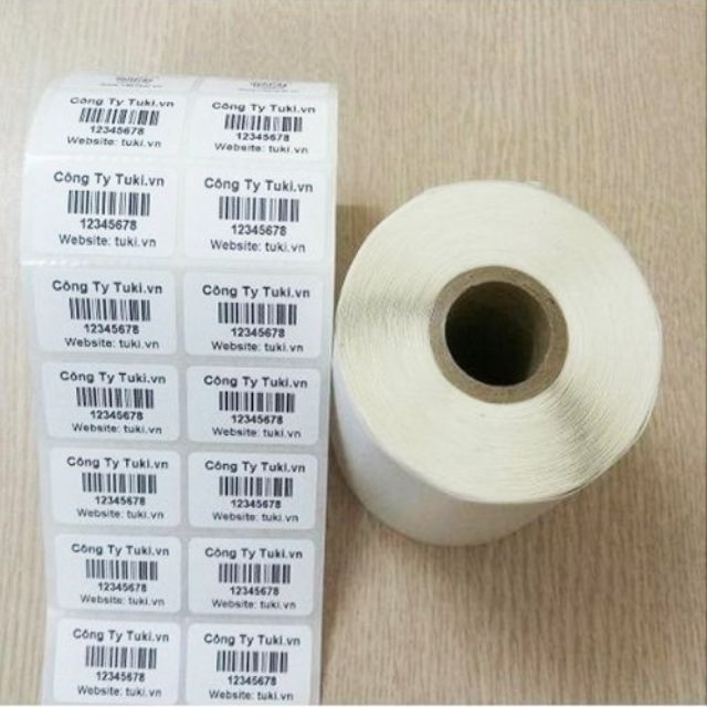 Giấy in mã vạch 2 tem 72 x 22
