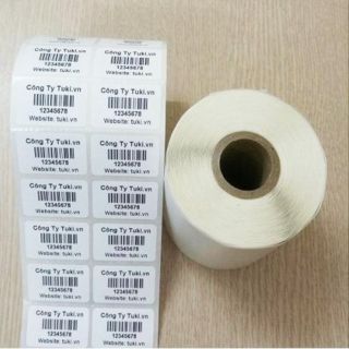 Giấy in mã vạch 2 tem 72 x 22