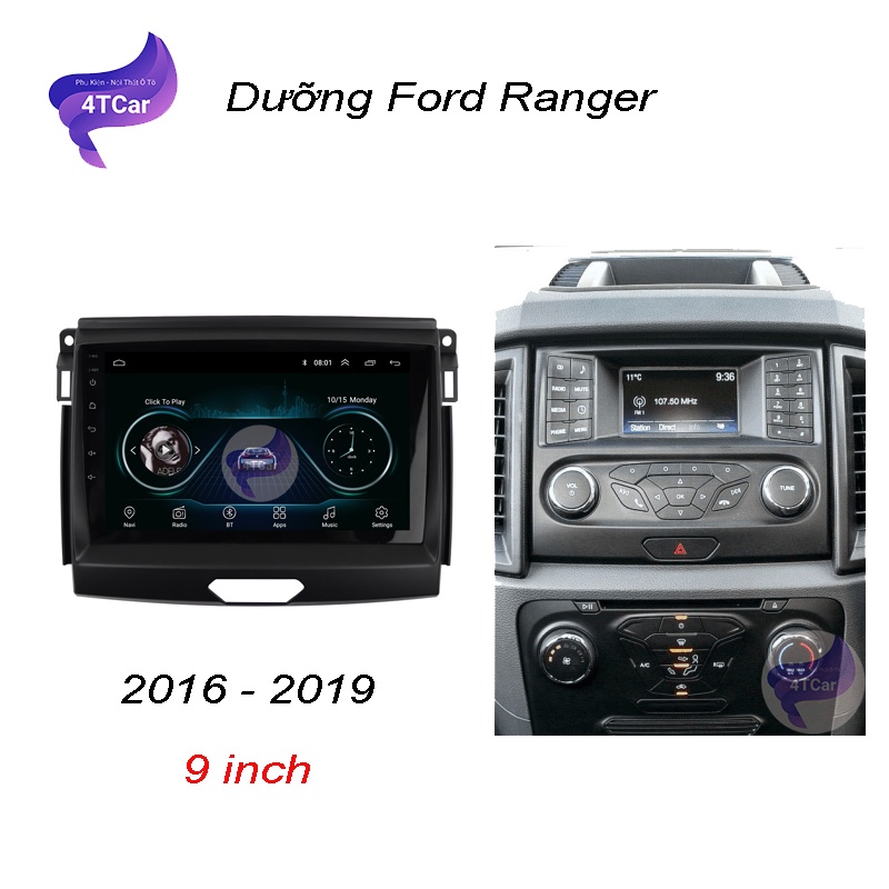 Mặt dưỡng Ford Ranger 2016-2019 (9 inch)